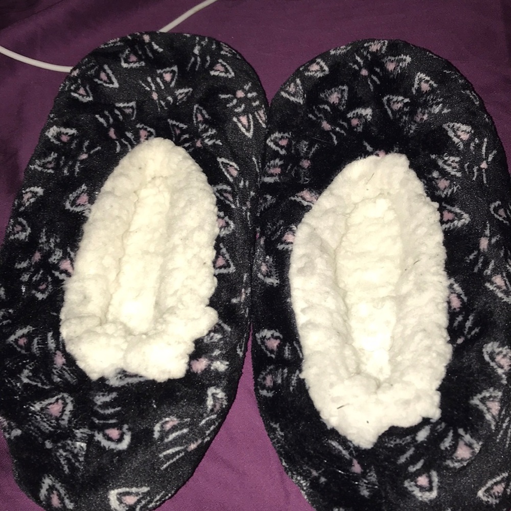 White Fuzzy Moccasins